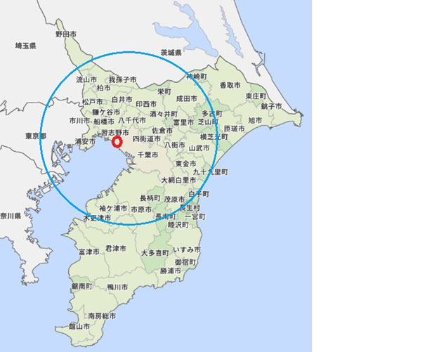 主な工事対応エリア